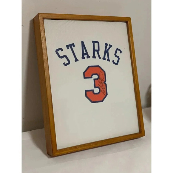 John Starks Signed New York Knicks Home Jersey , 1994 NBA frame it. - Picture 3 of 9